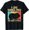 Cool Vintage Guinea Pig Gift Domestic Cavy Animal Funny Guinea Pig Design For Men Women Kids Guinea Pig Lovers T-Shirt - Black