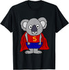 Smileteesall Funny Koala Bear Superhero Cartoon T-Shirt - Black