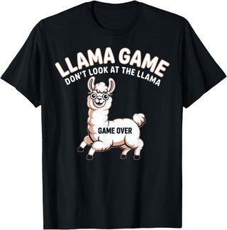 The Llama Game Funny T-Shirt - Black