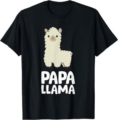 Llama Mama And Llama Papa Gifts Daddy Llama Men Boys Llama Gift Papa Llama T-Shirt