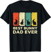 Best Bunny Dad Ever Rabbit Dad Rabbit Bunny T-Shirt in Black