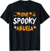 Spooky Halloween Matching Family Costumes 1 One Spooky Abuela Grandmother Matching Family Halloween T-Shirt - Black