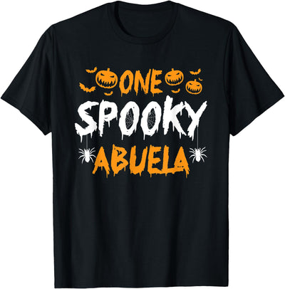 Spooky Halloween Matching Family Costumes 1 One Spooky Abuela Grandmother Matching Family Halloween T-Shirt