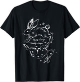 Half Rage Half Hope Rage Resistance Rabbit Resist Sarcastic T-Shirt in Black