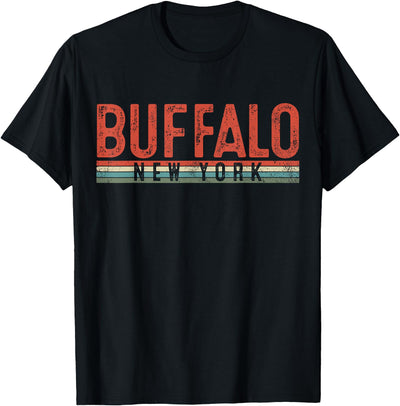 Cow Buffalo New York Retro Vintage T-Shirt