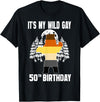 LGBT Boys Birthday - Gay Bear Pride Bday ÄYXPco 50 Years Old Birthgay Boy - LGBTQ Birthday Rainbow Gay Bear T-Shirt - Black