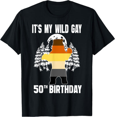 50 Years Old Birthgay Boy - LGBTQ Birthday Rainbow Gay Bear T-Shirt