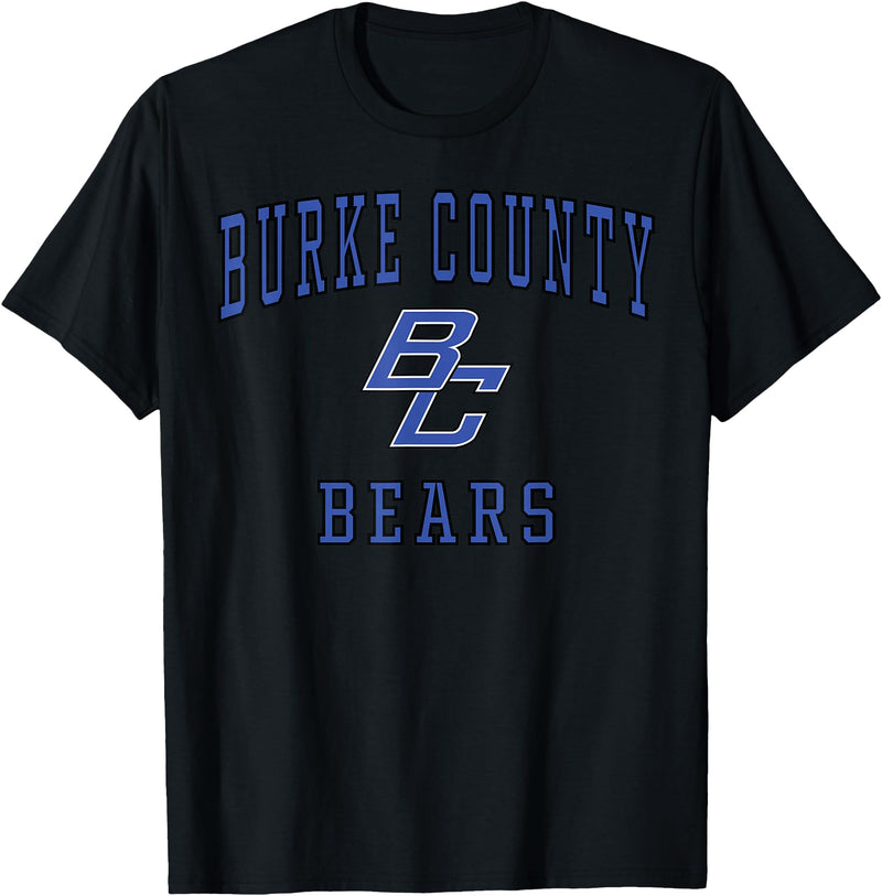 Official High School Fan Gear Burke County High School Bears T-shirt C1 T-Shirt - Black