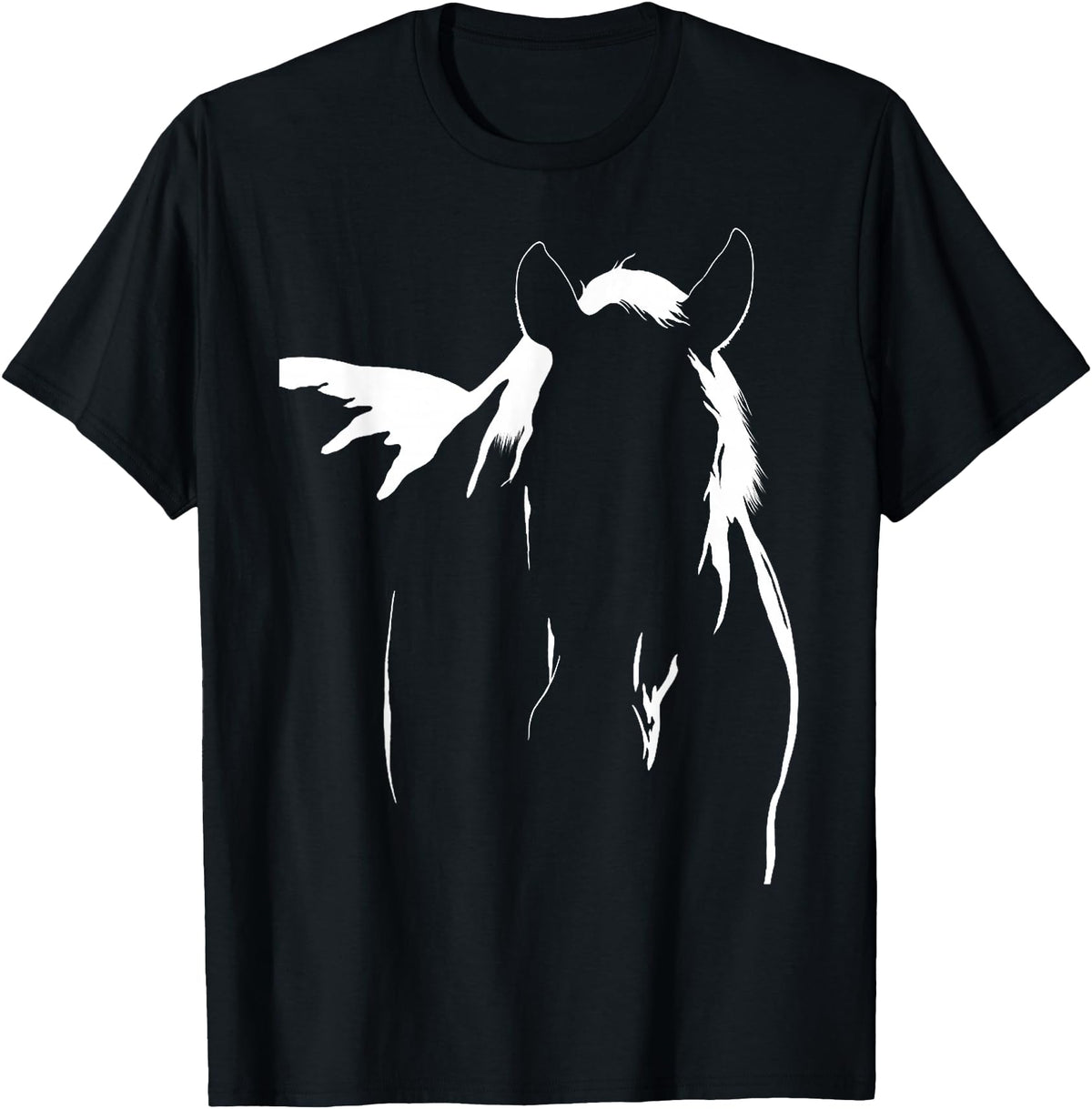 Horse Silhouette Graphic Art Today Horse Silhouette Graphic Art Design T-Shirt - Black