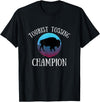 Fluffy Cows Tourist Tossing National Park Apparel Funny Bison Tourist Tossing Champion National Park T-Shirt - Black