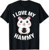 Cute Hamster Design for Men Women Kids Pet Hamster Lovers T-Shirt - Black