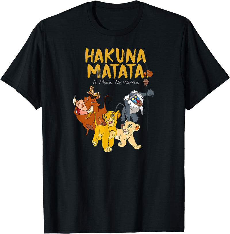 Disney - Lion King Classic It Means No Worries T-Shirt - Black