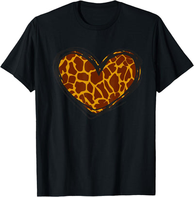 Heart Giraffe Print for Giraffe Lover T-Shirt
