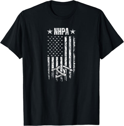 National Horseshoe Pitchers Association NHPA Distressed Flag T-Shirt
