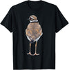 BJD Birds Killdeer Cute Graphic Print T-Shirt Bird Gift Bird Lover T-Shirt - Black