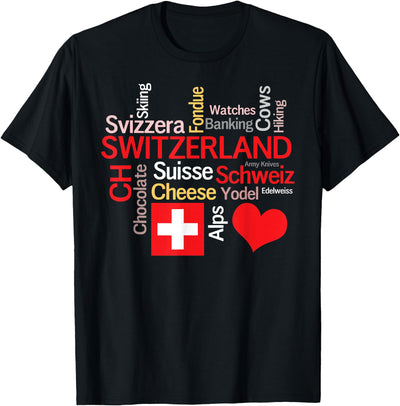 Cow Simply Swiss Why I Love Switzerland T-Shirt