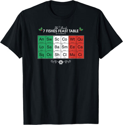 Italian Christmas Holiday Party Gift Feast Of The Seven Fishes T-Shirt