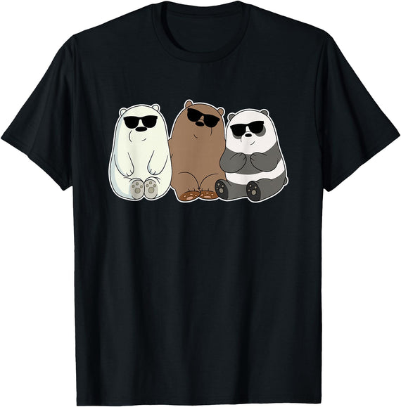 Global Warming Awareness Arctic Winter Ice Ice Bear With Sunglasses Polar Bear Plunge T-Shirt - Black