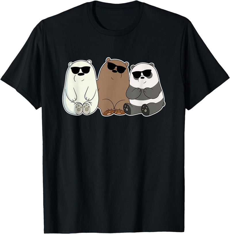 Global Warming Awareness Arctic Winter Ice Ice Bear With Sunglasses Polar Bear Plunge T-Shirt - Black