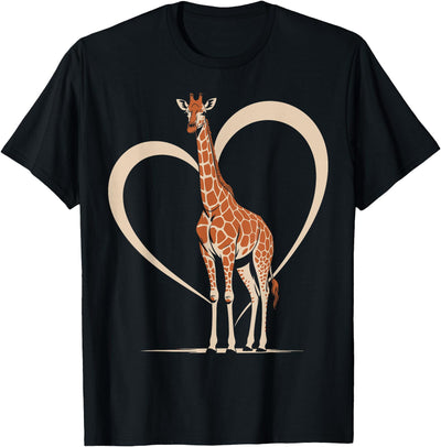 Heart Giraffe Wildlife T-Shirt