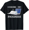 Programmer Software Engineering Gifts Funny Programming Cat Coding Coder Programmer Developer T-Shirt - Black