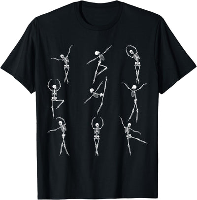 Dancing Skeleton Funny Skeletons Dance Ballet Ballerina Fun T-Shirt