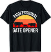 Opener Cow Lover Gift Co. Professional Gate Opener Cow Apparel T-Shirt - Black