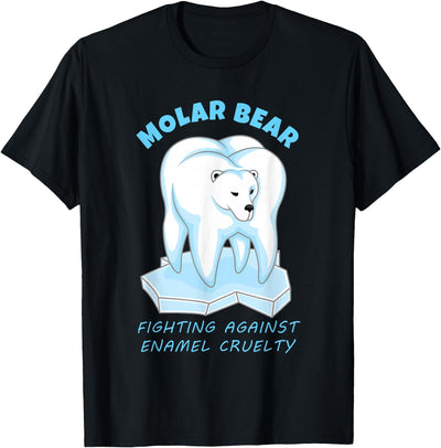 Molar Bear - Funny Dental Polar Bear Pun T-Shirt