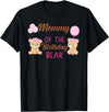 Family Birthday Bear Gifts Mommy of The Birthday for Girl Bear 1st Birthday Party Girl T-Shirt - Black