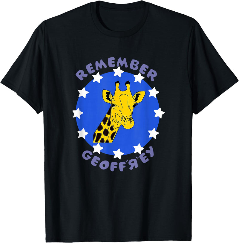 Us Toys Giraffe Nostalgia Remembrance Shirts Remember Geoffrey Nostalgic Giraffe T-Shirt US Toys Kids T-Shirt - Black