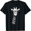 Giraffe with Glasses Zoo Animal Giraffe with Glasses for Zoo Animal Lovers T-Shirt - Black