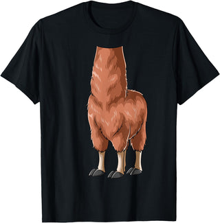 HalloweenCentre Co. Easy Llama Costume Llama Body Headless Llama Costume T-Shirt - Black
