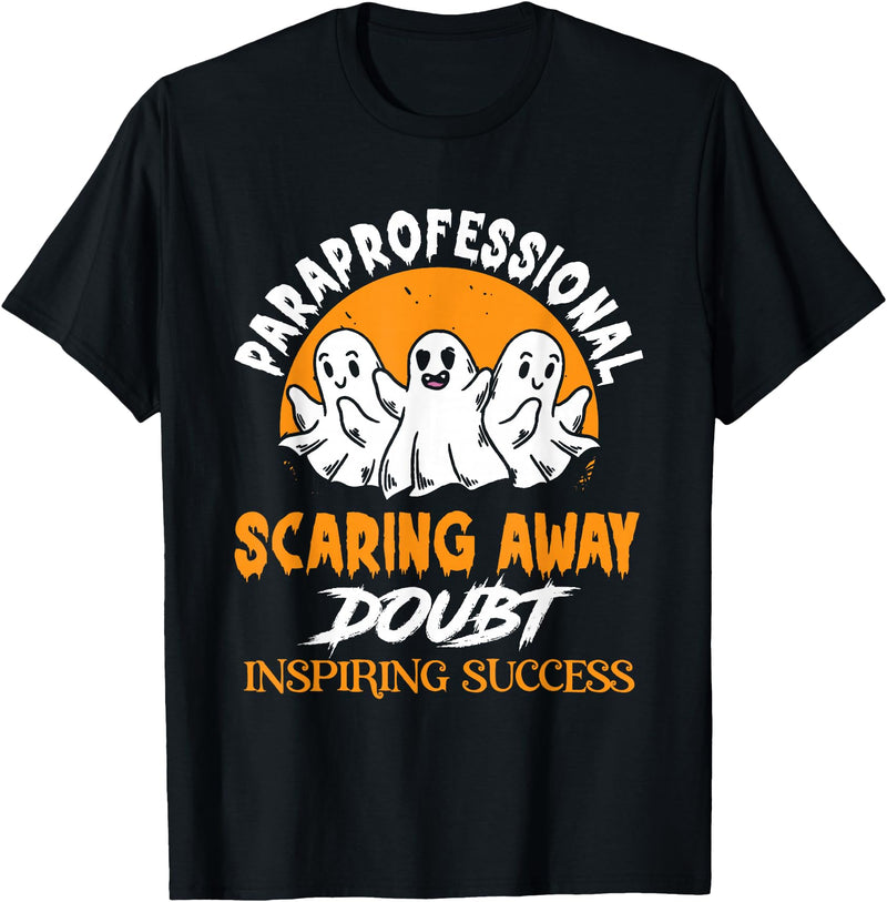 Scary Retired Profession Job Teach Retirement Halloween Paraprofessional Para Educator Teacher Parapro T-Shirt - Black