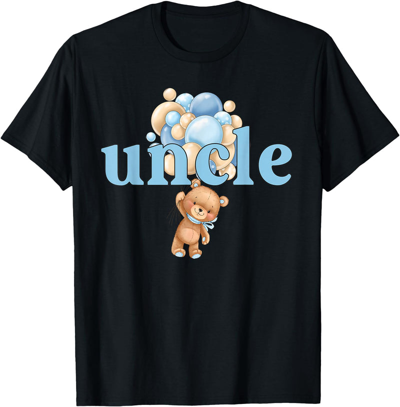 Beary 1st Birthday Boy Teddy Bear Matching Apparel Uncle Teddy Bear 1st Birthday Boy Family Matching T-Shirt - Black