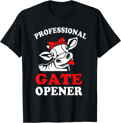 Professional Gate Opener Cow with Red Bandana Tee