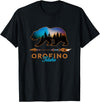 KAEDAM Graphic Art: Orofino Idaho Gifts Orofino Idaho Bear Starry Night Sky Forest Novelty Souvenir T-Shirt - Black