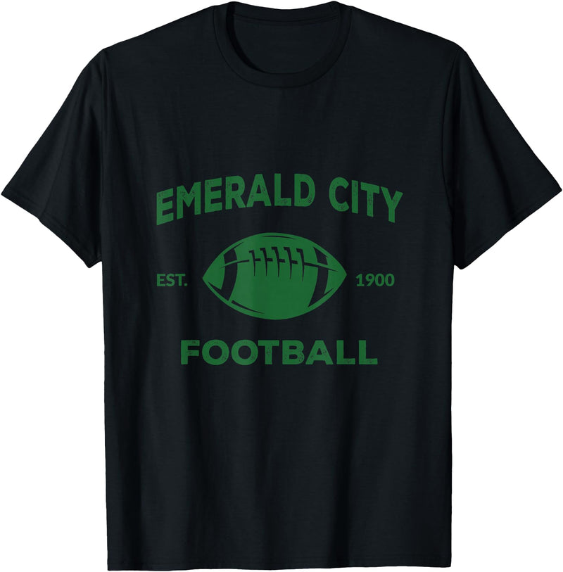 Wizard of Oz Tees Wizard of Oz Tshirt Emerald City Football Costume T-Shirt - Black