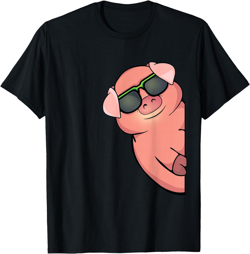 Pig Gift For Pig Lovers Pig Lover Women Men Swine Farm Animals Pet Pig T-Shirt - Black