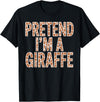 Giraffe Gift For Giraffe Lover Accessories & Stuff Cool Giraffe Art for Men Women Kids Toddler Giraffe Costume T-Shirt - Black