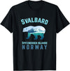 Longyearbyen am Nordkap und Spitzbergen Inseln Svalbard Spitzbergen Islands Norway Fjords with Polar Bear T-Shirt - Black