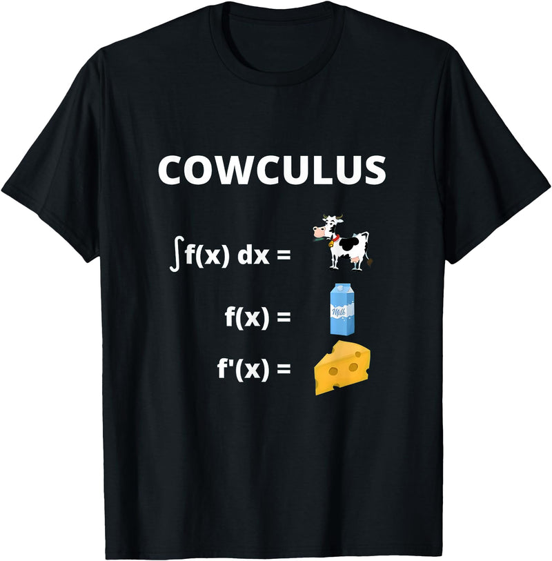 Math Geek Collection Funny Maths Cowculus Math Cows Product T-Shirt - Black