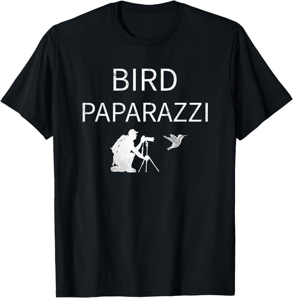 Birdwatching | Bird Photographer Gifts Unisex-Adults Black Short Sleeve T-Shirt Small Bird Photography T-Shirt - Black