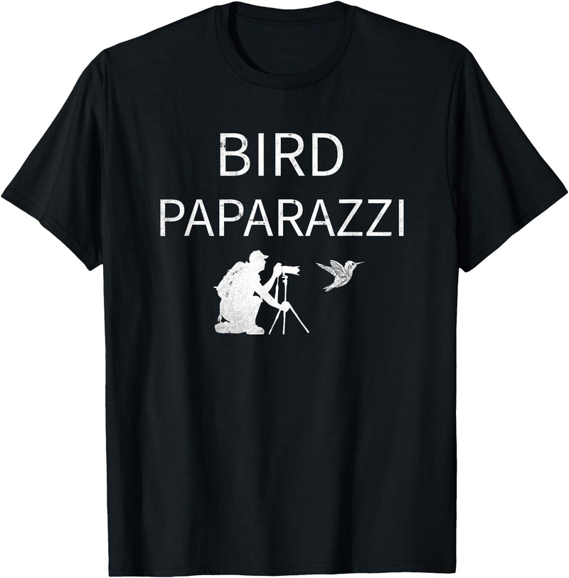 Birdwatching | Bird Photographer Gifts Unisex-Adults Black Short Sleeve T-Shirt Small Bird Photography T-Shirt - Black
