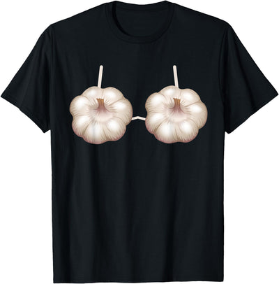 Garlic WeFunny Garlic Outfit Bra Funny Halloween Costume Women T-Shirt