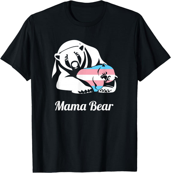 Mama Bear Transgender LGBTQ Tees Mama Bear Transgender LGBTQ Trans Pride T-Shirt - Black