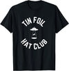 Tin Foil Hat Club with UFO Cow Abduction T-Shirt - Black