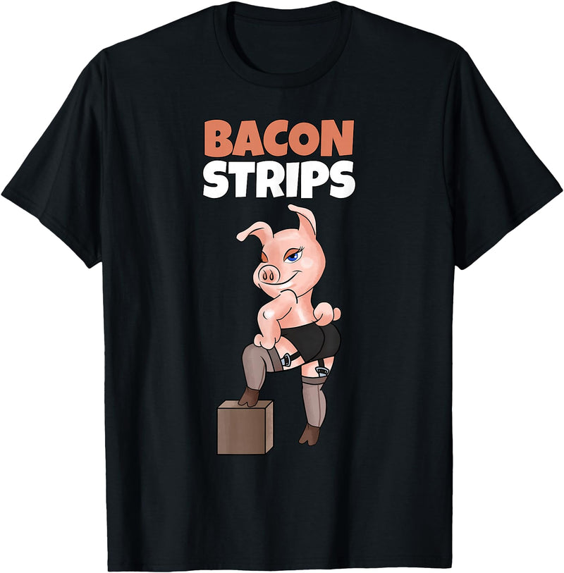 Pig Roast Pork Grilling Smoking BBQ Lover T Shirts Funny Pig Shirt Adult Humor Pig Stripping Bacon Lover TShirt T-Shirt - Black