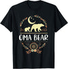 Matching Family Grandma Bear Boho by Foxio Grandma Bear Floral Family Fun Boho Bear T-Shirt - Black