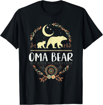 Grandma Bear Floral Family Fun Boho Bear T-Shirt
