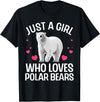 Polar Bear Gift Polar Bear Accessories & Stuff Funny Polar Bear Art For Girls Kids Youth Polar Bear Lovers T-Shirt - Black